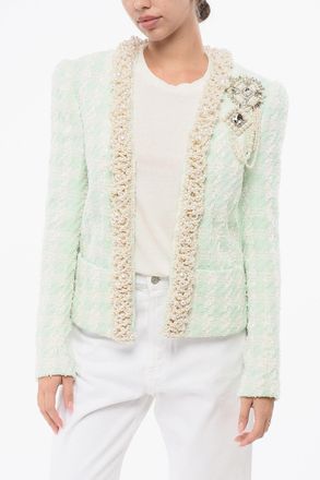 Balmain Blazer in Tweed SIDE TO SIDE con Perle Decorative Balmain
