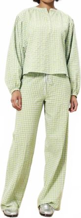 FRNCH Noura Blouse In Lime Green