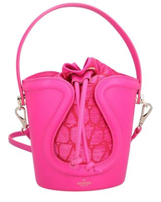 Valentino Pink Canvas Le Cinqui&eacute;me Bucket Bag, Never Carried (Authentic Pre- Loved)