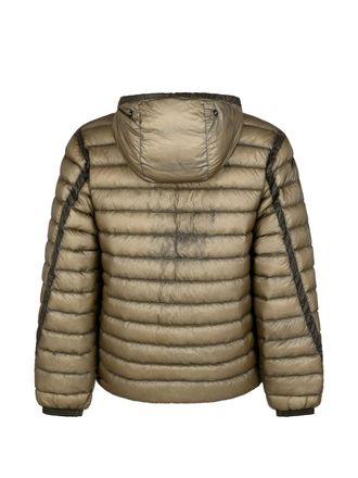 C.P. Company Mens Down Jacket With Goggle Hood Beige Polyamide; Padded &