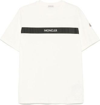 Moncler Rubberised Logo-Print T-Shirt - Mens - Cotton