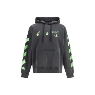 Off-white Gray Cotton Mens Sweatshirt