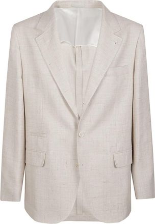 Brunello Cucinelli Light Beige Textured Blazer