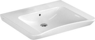 Vitra Lavabo S20 650 X 560/520 Mm Sin Orificio Para Grifer&iacute;a, Con Orificio Rebosadero Blanco
