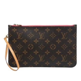 Louis Vuitton Pre-owned Clutches, female, Brown, Size: ONE SIZE Pre-owned Monogram Pouch
