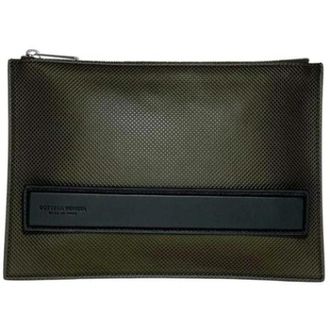 Bottega Veneta Pre-owned Clutch bag - Dames - Vintage Clutch - Groen - ONE Size - Leer - Vintage
