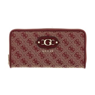 Guess Samantha SLG grote portemonnee met ritssluiting - Dames - Accessoires - Bruin - Maat: ONE Size Poliester