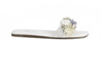 AGL Womens Elsy Floral Slide In White