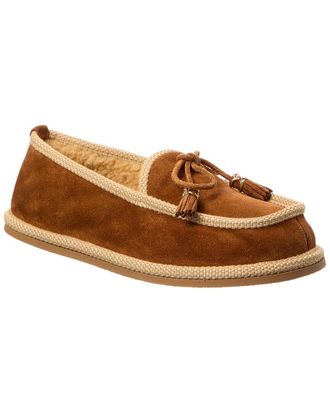 Celine Celine Boubou Suede & Shearling Slipper