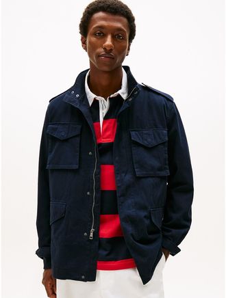 Tommy Hilfiger Mens Twill Field Jacket - Navy - L