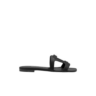 Manolo Blahnik Sliders, female, Black, Size: 10 US Grellanuflat Flip-Flops