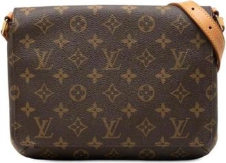 Louis Vuitton Pre-owned Musette Tango - Dames - Vintage Schoudertas - Bruin - ONE Size - Leer - Vintage