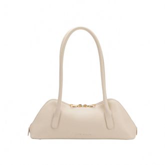Melie Bianco Dakota Recycled Vegan Leather Shoulder Bag In Ivory