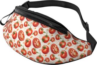 Generic Tomatoes A Print Waist Bag Bum Bag Adjustable Fanny Pack For Gym Outdoors Running 14X35Cm