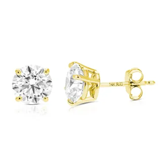 Vir Jewels 2 cttw Lab Grown Diamond Stud Earrings 14K Gold VS1 Clarity H-I Color Round
