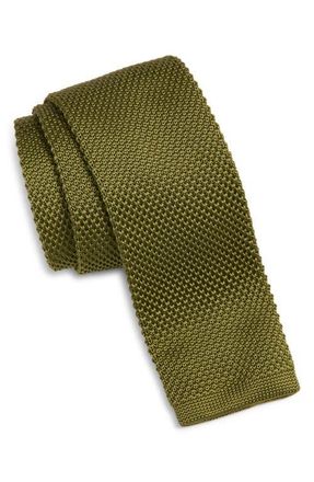 Clifton Wilson Forest Green Knit Silk Tie at Nordstrom