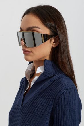 Loewe Shield Sunglasses, Unisex, Silver