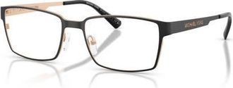 Michael Kors 54mm Rectangle optical glasses in Black at Nordstrom