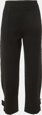 Emporio Armani Black Crepe Tapered Pants