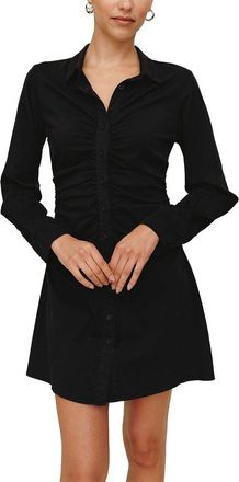 Bella Dahl Long Sleeve Shirred Shirt Dress