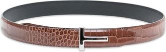 Tom Ford Reversible Leren Riem - Heren - Riemen - Bruin - 115 CM - Leer - Accessoires