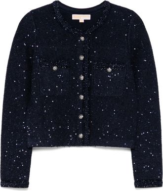 Michael Michael Kors Giacca metallizzata in maglia elasticizzata - Blu