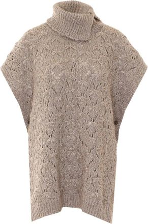 Fabiana Filippi Capes - Dames - Ponchos - Beige - ONE Size - Jassen
