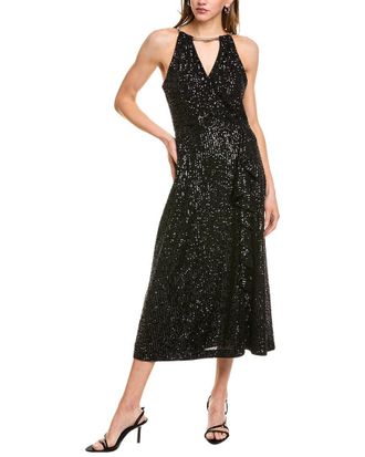 Kensie Sequin Mesh Midi Dress