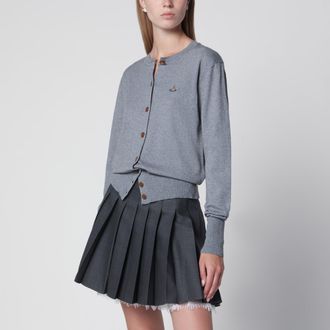 Vivienne Westwood Cardigan Bea in misto cotone e cashmere grigio