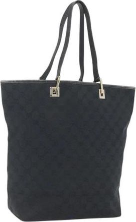Gucci Pre-owned Canvas Tote Bag - Dames - Vintage Shopper - Zwart - ONE Size - Vintage