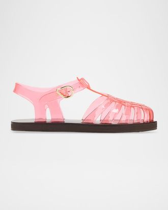 Ancient Greek Sandals Homeria Transparent Jelly Fisherman Sandals