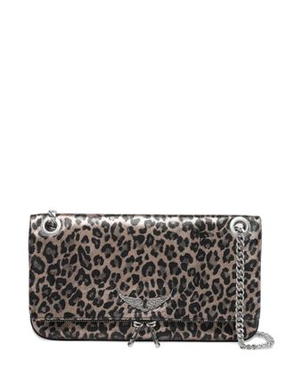 Zadig&Voltaire Rock Nano animal print chain shoulder bag - Neutrals
