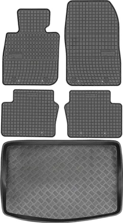 OEM Juego De Alfombrillas De Goma Para Coche Y Alfombrilla Para Maletero Para Mazda Cx-3 Crossover (2015-2018)