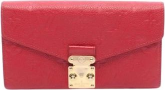 Louis Vuitton Pre-owned Wallets, female, Red, Size: ONE SIZE Pre-owned Long wallet (bi-fold)