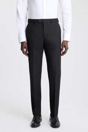 Moss Tailored Fit Black Flannel Trouser