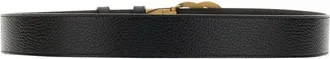 Gucci Reversible Leather with Double G Buckle Belt - Black
