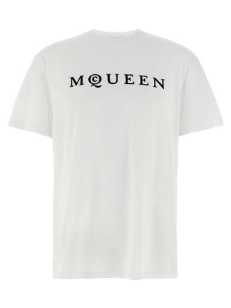 Alexander McQueen Alexander Mcqueen Mens Flocked Mcqueen T-Shirt