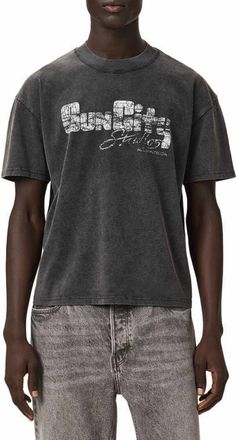 AllSaints Sun City Graphic T-Shirt in Washed Black at Nordstrom, Size Xx-Large