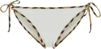 Burberry Stretch Nylon Bikini Bottom - Dames - Bikinis - Wit - S - Nylon - Badmode