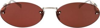 Gucci Stijlvolle zonnebril voor dames - Dames - Accessoires - Bruin - Maat: 62 MM