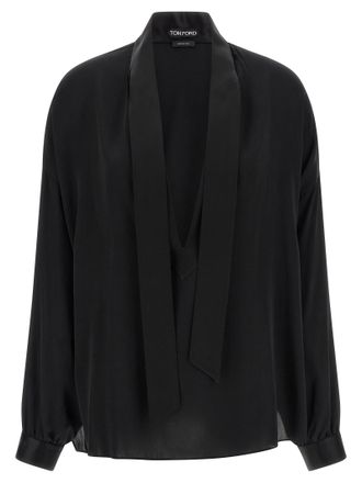 Tom Ford Black Silk Womens Blouse