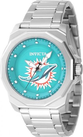 Invicta Nfl Miami Dolphins Quartz Light Blue Dial Mens Watch 47924
