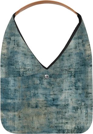 Generic Blue Vintage Mottled Texture Reusable Lightweight Grocery Bags - Foldable Into Compact Pouch, Washable & Sturdy, Multipurpose for Shopping and Travel