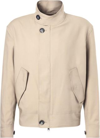 Ami Beige Mock Collar Jacket