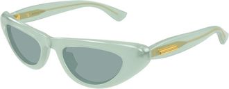Bottega Veneta BV1450S 003 Womens Sunglasses Green Size 51
