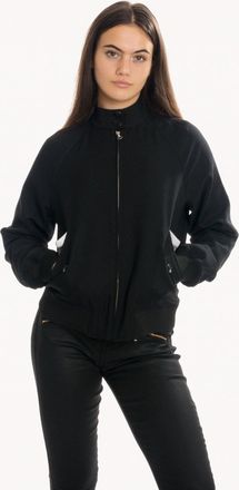 Calvin Klein Womens Uniform Harrington Jacket in Black - Size 14 UK