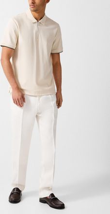 BOSS Mens Pleated tapered pure linen pant