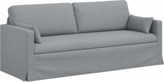 vidaXL Sof&aacute; 2 Plaza Gris Claro 198 X 78 X 80 Cm Tela Vidaxl