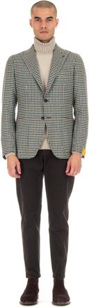 Tagliatore Montecarlo Virgin Wool Houndstooth Jacket