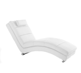 Oresteluchetta Chaise longue de polipiel blanca cm a.85xl.62xp.172
